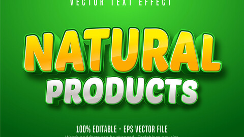 Natural products text effect, editable font style