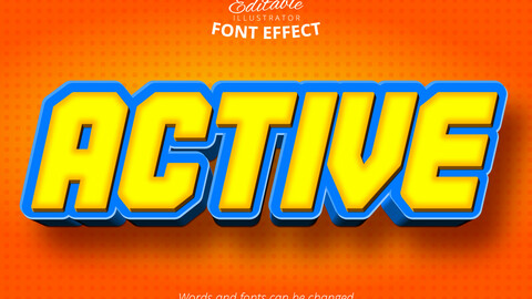 3d cartoon style editable text effect