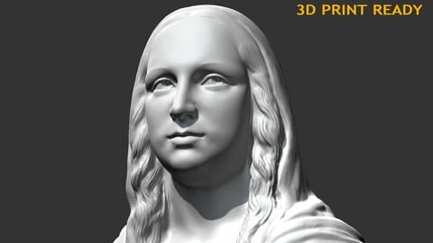 Mona Lisa 3D print model