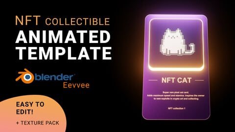 NFT collectible card template Blender Eevvee (.blend file + tutorial) #5