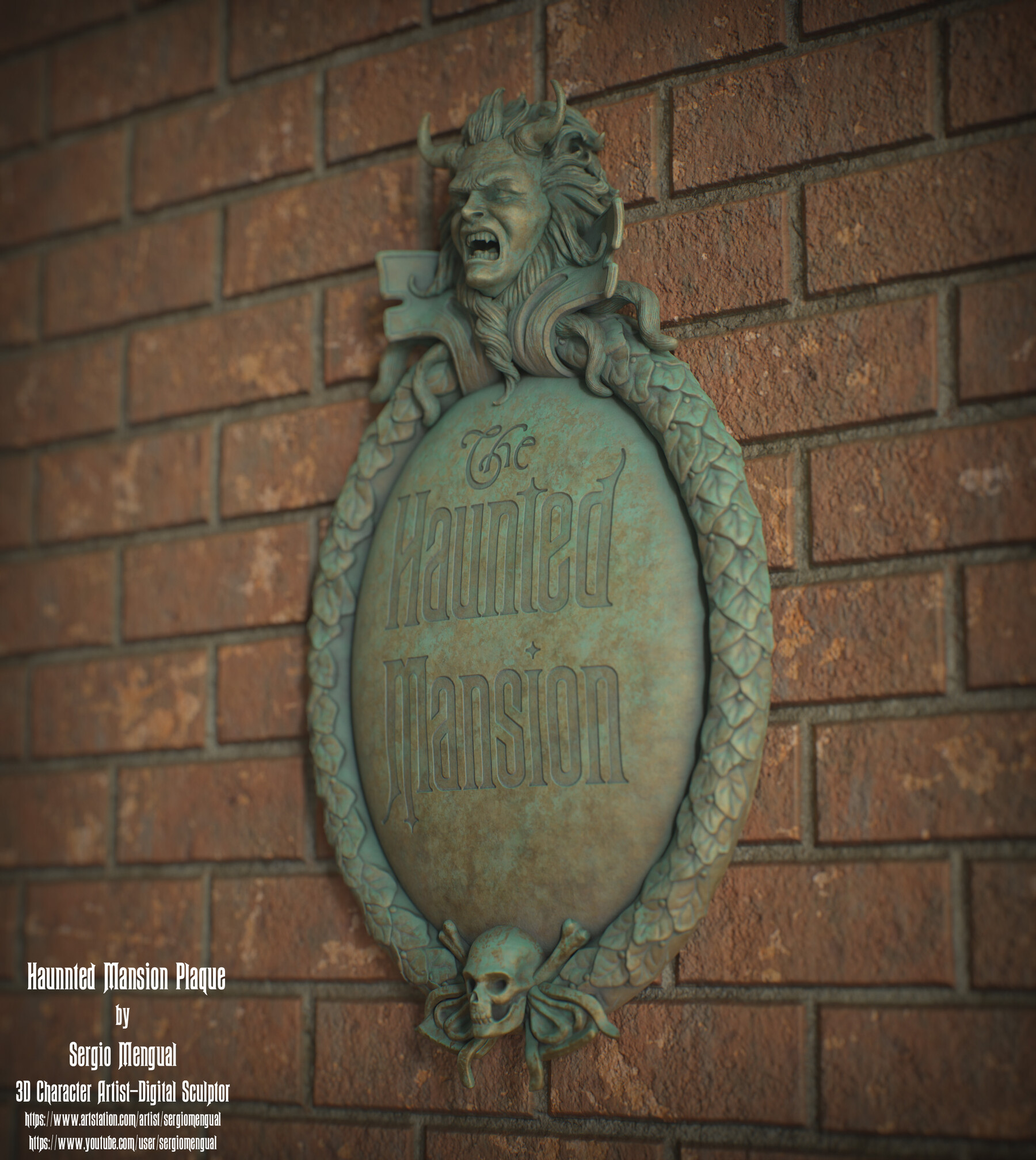 Disney's Haunted Mansion color changing 3d printed wall plaque Art ...