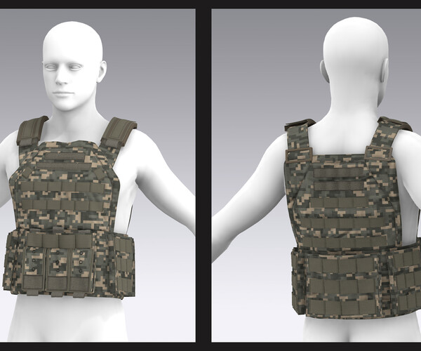 ArtStation - 3 Tactical vest pack / Marvelous Designer / Clo 3D project ...