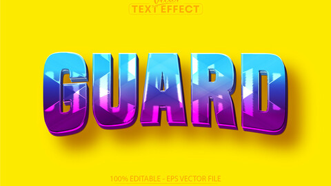 Cartoon text effect, editable multicolor text and comic text style