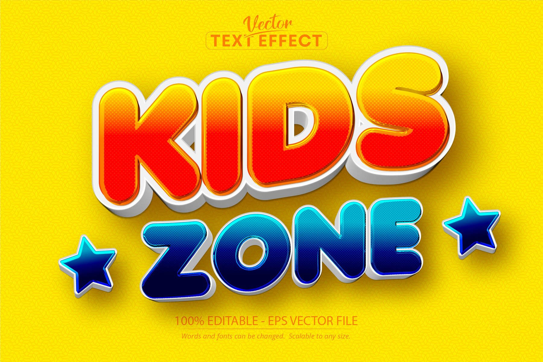 ArtStation - Cartoon text effect, editable kids zone text and comic ...