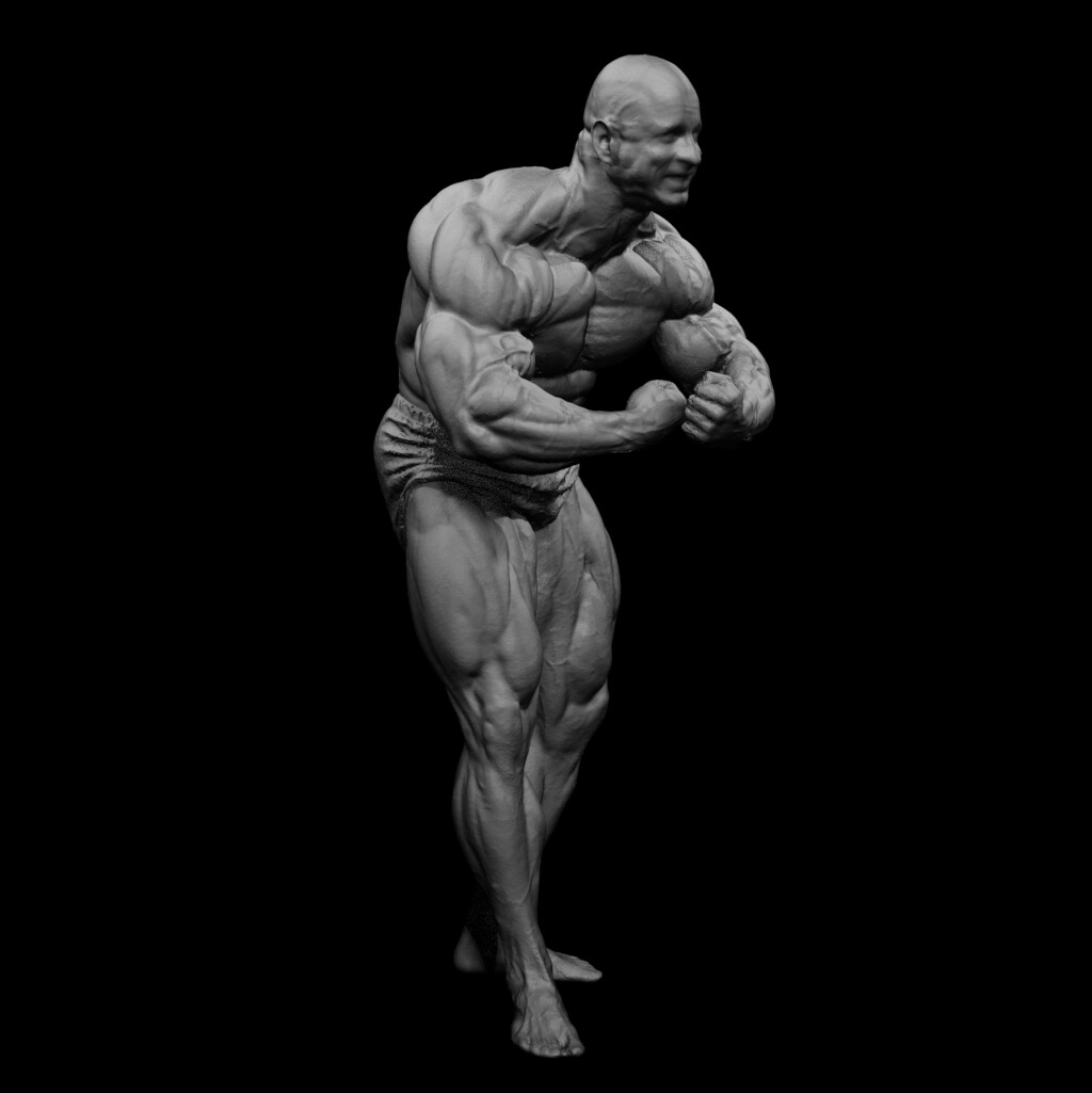 ArtStation - 3D scan real extreme muscleanatomy Man08 pose 09 | Resources