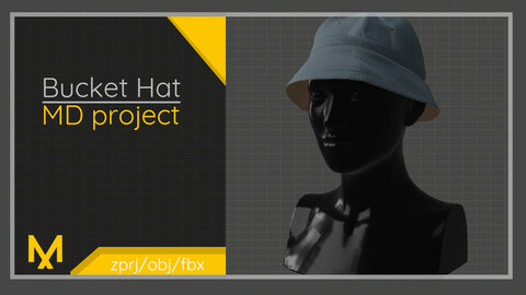 Bucket Hat project in Marvelous designer