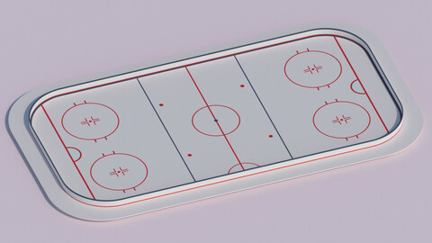 Cartoon Ice Hockey Rink