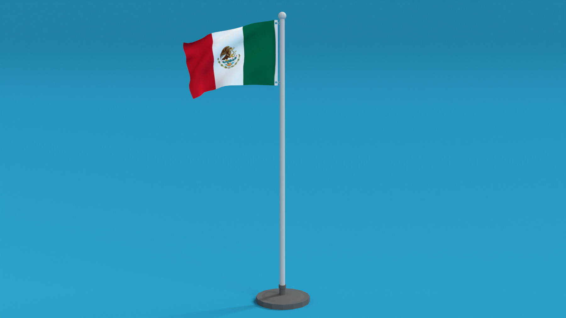 ArtStation - Low Poly Seamless Animated Mexico Flag | Game Assets