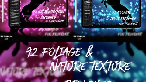 92 Foliage and Nature Textures for Procreate