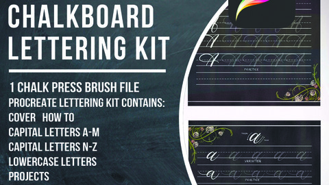Procreate Chalkboard Lettering Kit