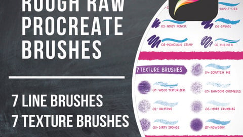 Rough Raw Procreate Brushes