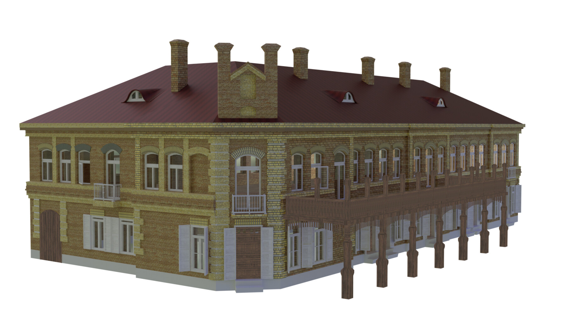 ArtStation - European Hotel 19-20 century Low-poly Low-poly 3D model | Game  Assets