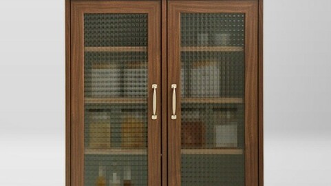 Glass door cabinet