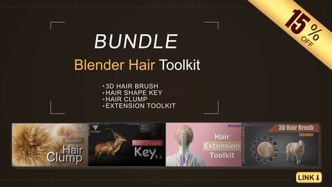 Bundle 4 in 1 | Blender Hair Tools