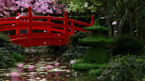 Japanese Garden 3d Scene