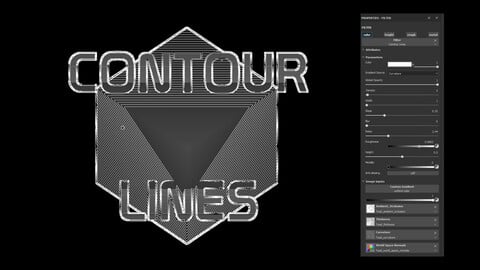Countour Lines Filter for Substance