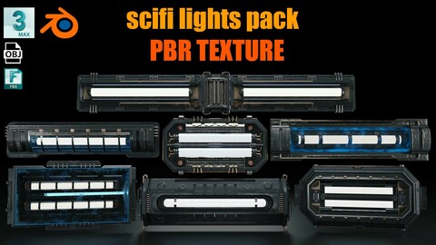 scifi light pack 3D model