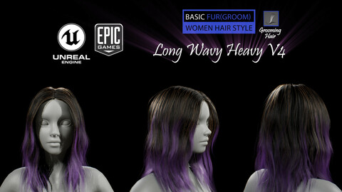 Long Wavy Heavy V4 Grooming UE4