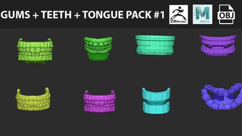 Ultimate Gums + Teeth + Tongue Model Pack #1