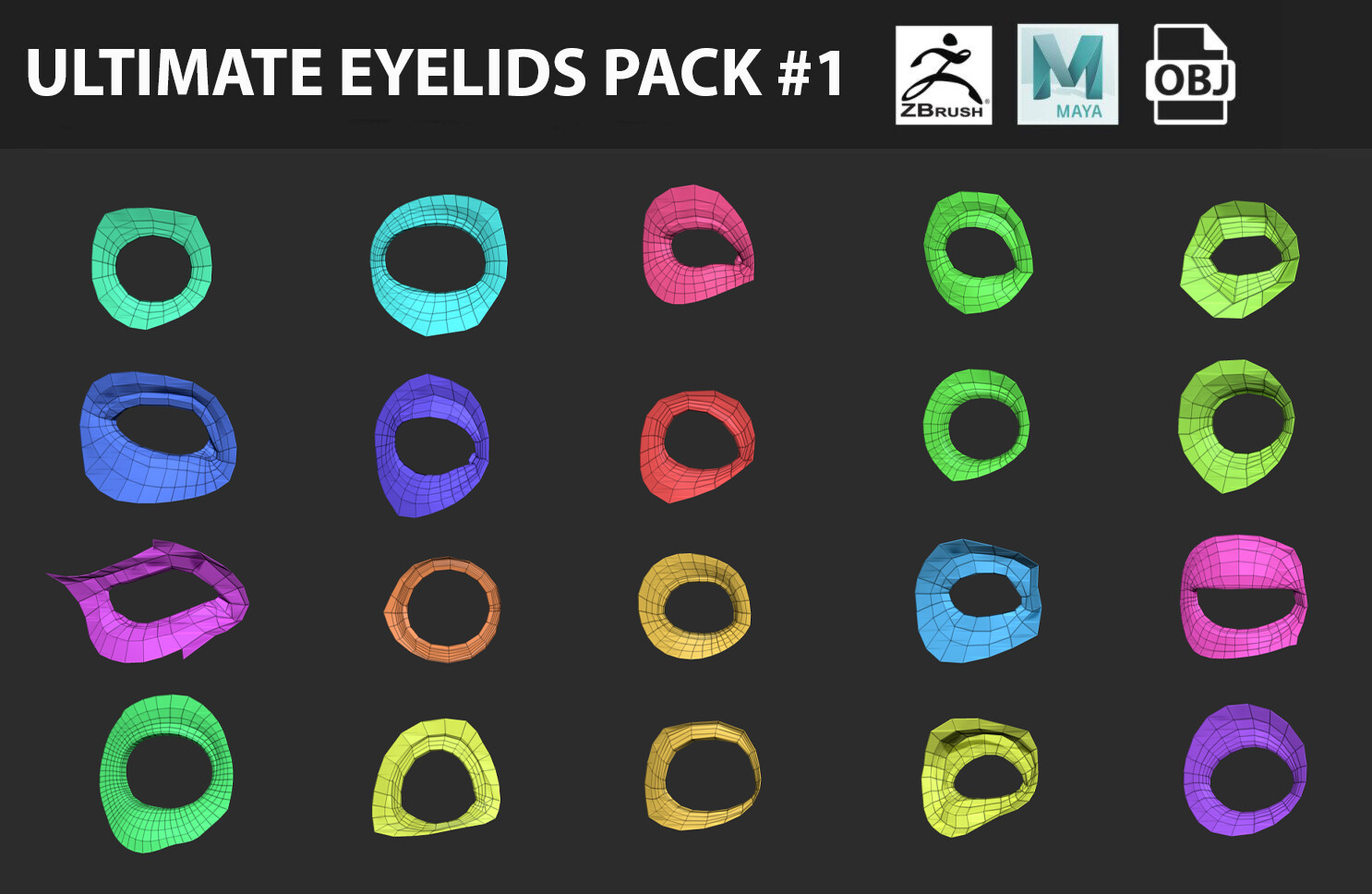 ArtStation Ultimate EyeLids Model Pack 1 Resources