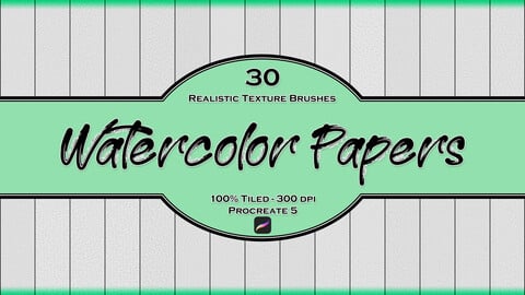 30 Free Procreate Watercolor Paper Brushes