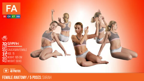Female Anatomy | Sarah 5 Various Poses | 40 Photos