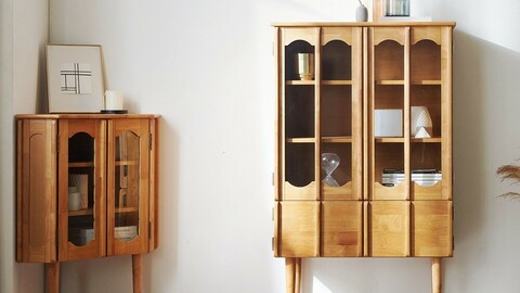 Atelier console glass cabinet