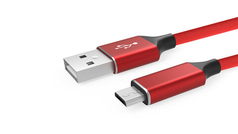 USB wire Low-poly 3d model