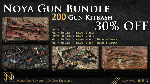 Noya Gun Bundle (  200 Popular Gun Kitbash )