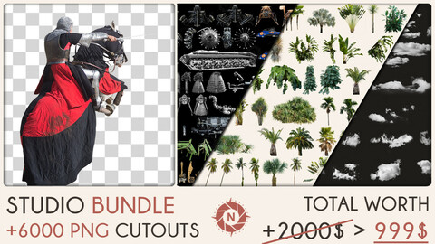 Studio Bundle: +6000 PNG Cutouts + Future packs for FREE