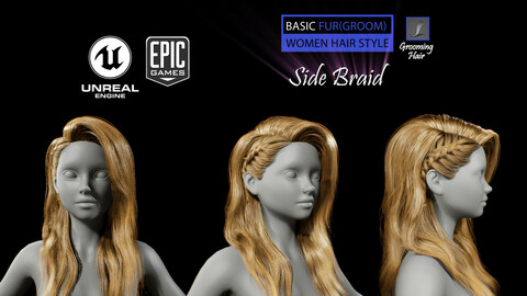 Side Braid Grooming For Unreal Engine