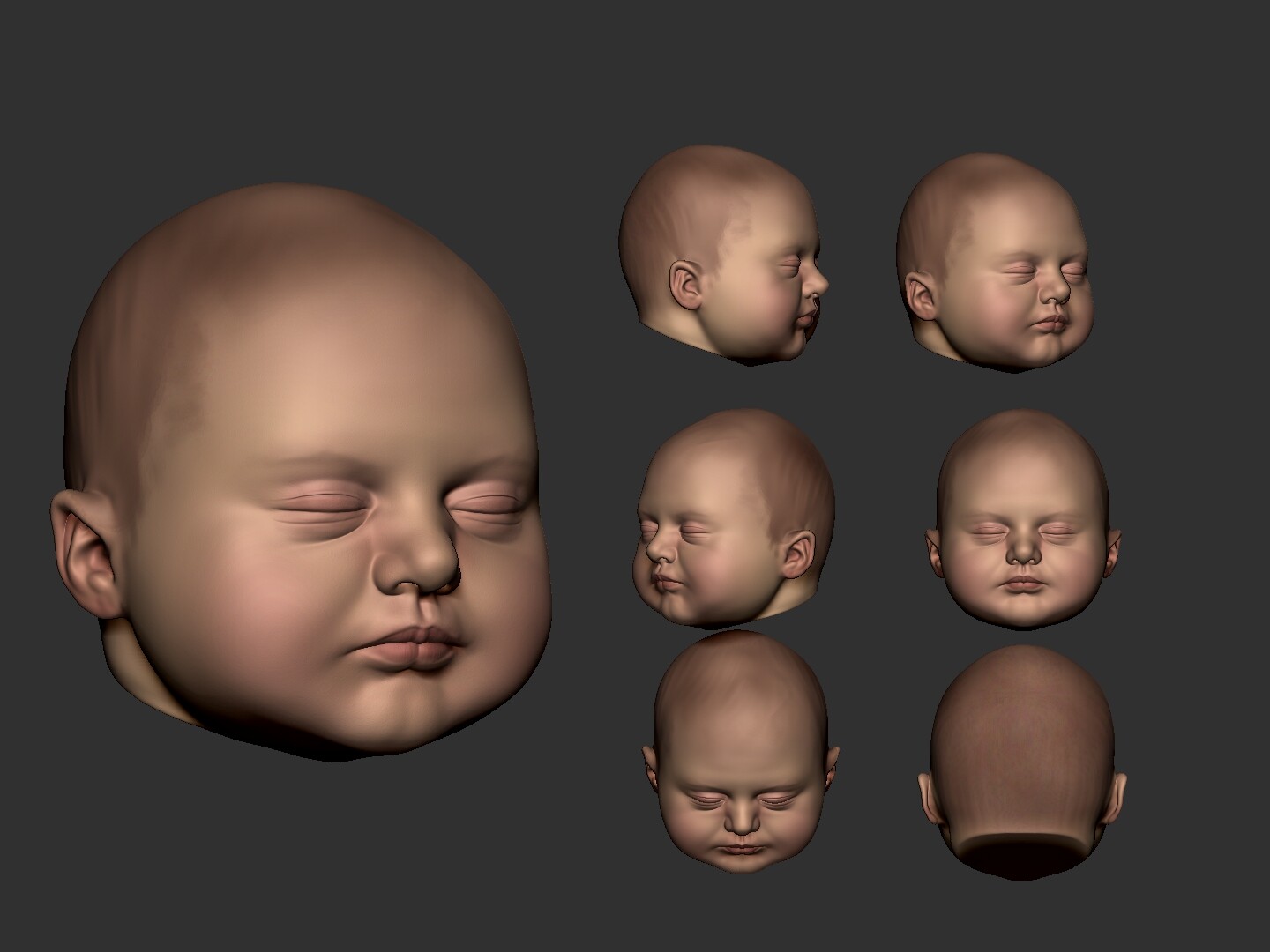 baby head 3d model free