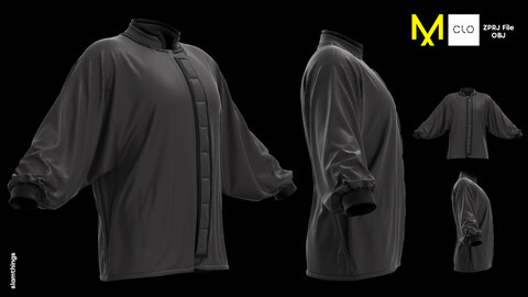 Future Fashion Jacket #002 - Clo3D/MarvelousDesigner + OBJ / NO TEXTURE / DIGITAL FASHION