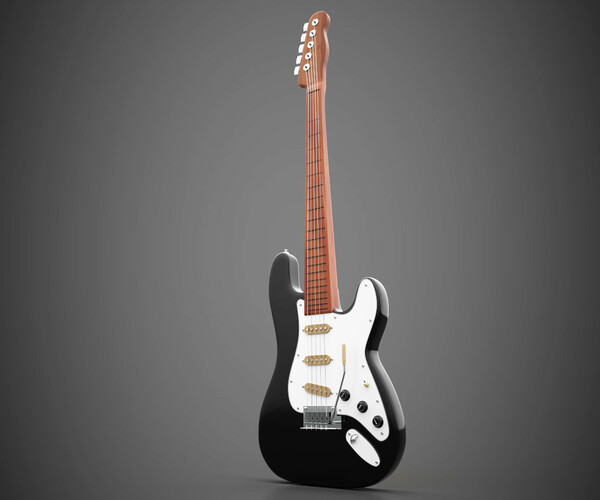 Artstation - Electric Guitar 3d Model 