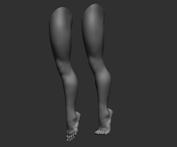 ArtStation 15 female leg poses OBJ+STL+ZTL+FBX Resources