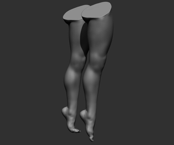 ArtStation 15 female leg poses OBJ+STL+ZTL+FBX Resources