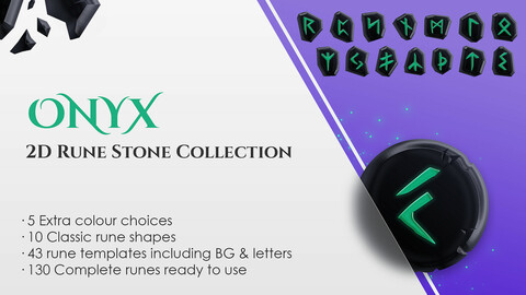 2d runestone asset collection (Onyx)