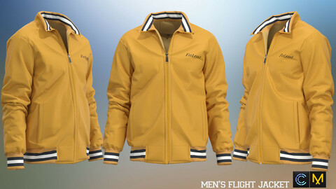 men's flight jacket, marvelous designer,clo3d