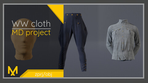 WW cloth MD Pproject: SHIRT, MASK, PANTS + OBJ