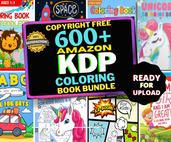 ArtStation - 600 amazon KDP coloring book bundles for kids adults
