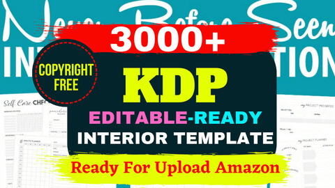 3000 + ready KDP interior book for amazon etsy & others marketplace