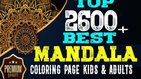 2600+ high quality mandala coloring page  kids and adults