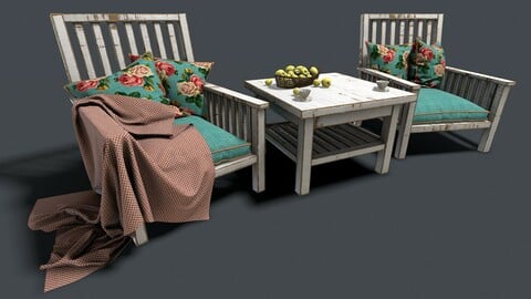 Furniture group provence 3d model