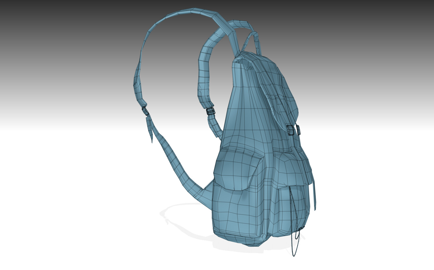 3D model ALYX LEATHER BACKPACK PBR VR / AR / low-poly