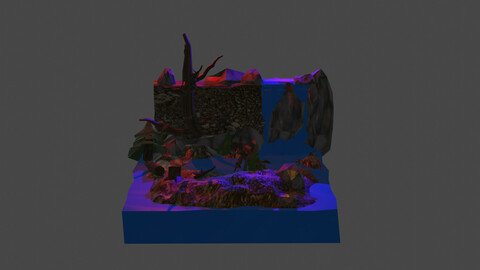 3D Model Scenery Low Poly