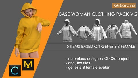 base woman clothing pack v.2  full pack
