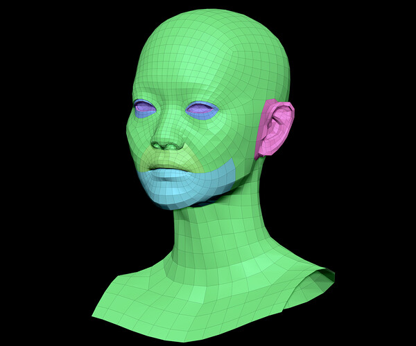 Artstation - Retopologized Female 3d Head Scan 