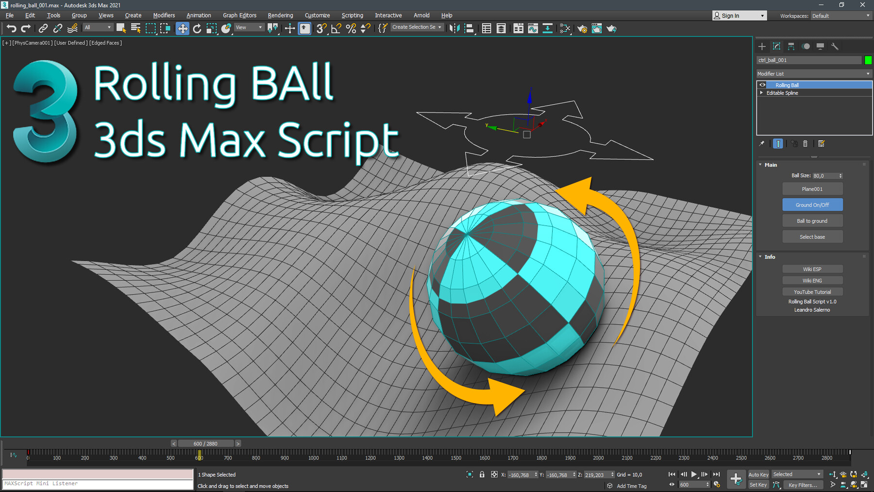 Скрипт на мяч смерти. 3ds Max 2021. 3d Max script. Polyline 3ds Max scripts. MAXSCRIPT.