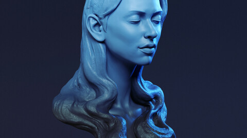 Blender Woman Head Sculpt