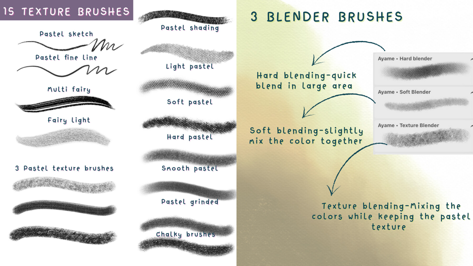 ArtStation - Pastel texture Procreate brushes | ProcreateiBox | Brushes